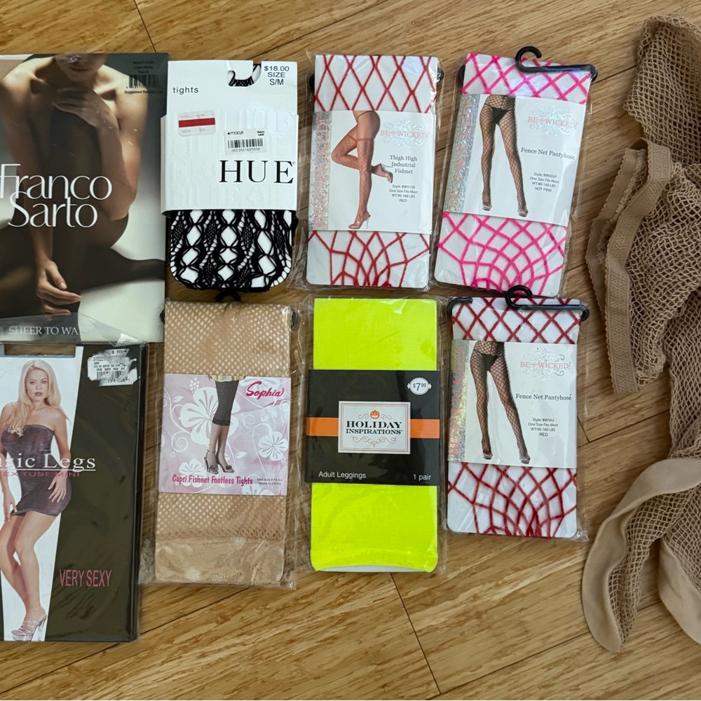 Womens Hosiery fish net stockings pantyhose Capri tights sexy dress bundle